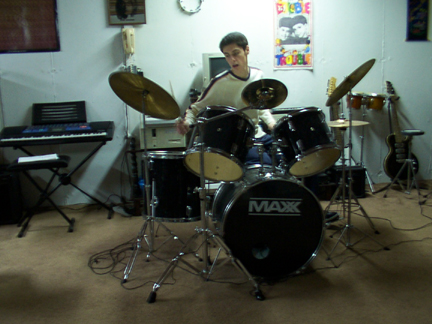 Jim on drums.